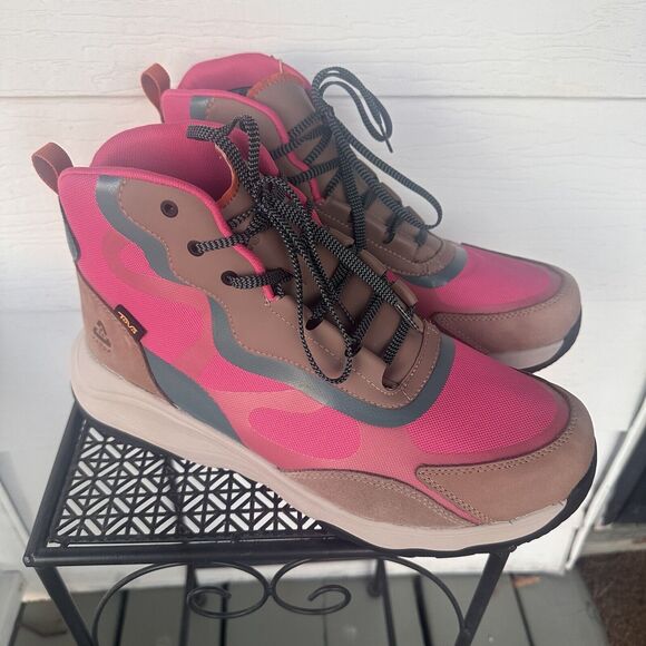 Teva Hiking Boots Women's Size 13.5 Geotrecca Mid Tevarapid Pink Proof NWT‎ $150 - Picture 1 of 13
